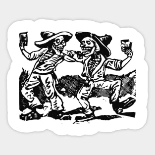 Partying Skeletons Sticker